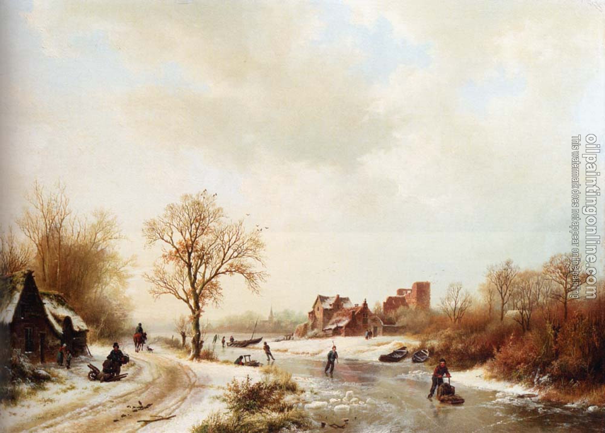 Koekkoek, Barend Cornelis - Winterlandschap